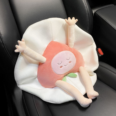 Aranyos autósülés fejtámla párna plüss nyakvédő autós rajzfilm Fruit Travel párna autó csúszásmentes párna gyerekeknek felnőtteknek