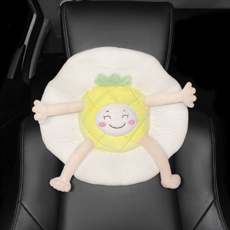 Aranyos autósülés fejtámla párna plüss nyakvédő autós rajzfilm Fruit Travel párna autó csúszásmentes párna gyerekeknek felnőtteknek