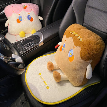Υπέροχο μαξιλάρι οσφυϊκού καθίσματος αυτοκινήτου Λούτρινο μαξιλάρι λαιμού κεφαλιού Cartoon Αυτόματο Μαξιλάρι στήριξης μέσης Μαλακό μπροστινό πίσω κάθισμα