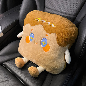 Υπέροχο μαξιλάρι οσφυϊκού καθίσματος αυτοκινήτου Λούτρινο μαξιλάρι λαιμού κεφαλιού Cartoon Αυτόματο Μαξιλάρι στήριξης μέσης Μαλακό μπροστινό πίσω κάθισμα
