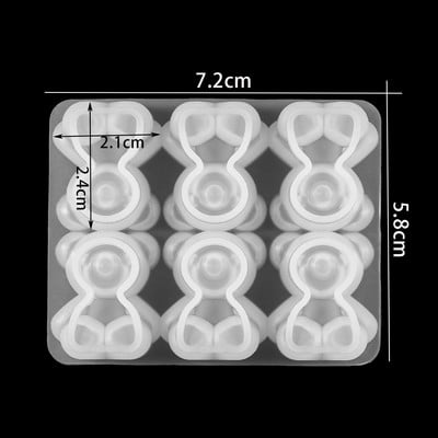 3D állati medvegyanta forma Rajzfilmek baba szilikon forma barkácsoláshoz kulcstartó medálok Jewele készítő szerszámok kiegészítők