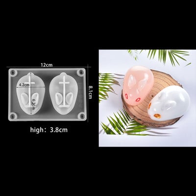 3D állati medvegyanta forma Rajzfilmek baba szilikon forma barkácsoláshoz kulcstartó medálok Jewele készítő szerszámok kiegészítők