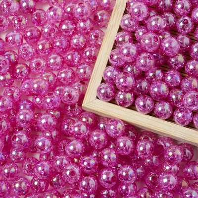 30/50/100kom Imitacija prirodnog kamena AB Okrugle akrilne perle Kristalne napuknute perle za izradu nakita DIY narukvica 10 mm