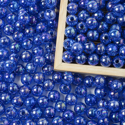 30/50/100kom Imitacija prirodnog kamena AB Okrugle akrilne perle Kristalne napuknute perle za izradu nakita DIY narukvica 10 mm