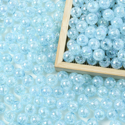 30/50/100kom Imitacija prirodnog kamena AB Okrugle akrilne perle Kristalne napuknute perle za izradu nakita DIY narukvica 10 mm