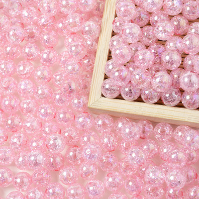 30/50/100kom Imitacija prirodnog kamena AB Okrugle akrilne perle Kristalne napuknute perle za izradu nakita DIY narukvica 10 mm