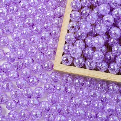 30/50/100kom Imitacija prirodnog kamena AB Okrugle akrilne perle Kristalne napuknute perle za izradu nakita DIY narukvica 10 mm