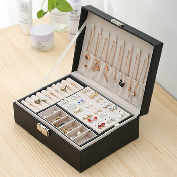 Jewelry Organizer Large Jewelry Box Υψηλής χωρητικότητας Jewelry Casket Makeup Storage Makeup Organizer Δερμάτινο Beauty Travel Box