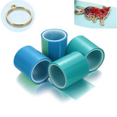 5 м/ролка Безшевна лепкава хартиена безследна лента за висулка Епоксидна UV смола Куха отворена метална рамка Настройка на безела Направи си сам изработка на бижута