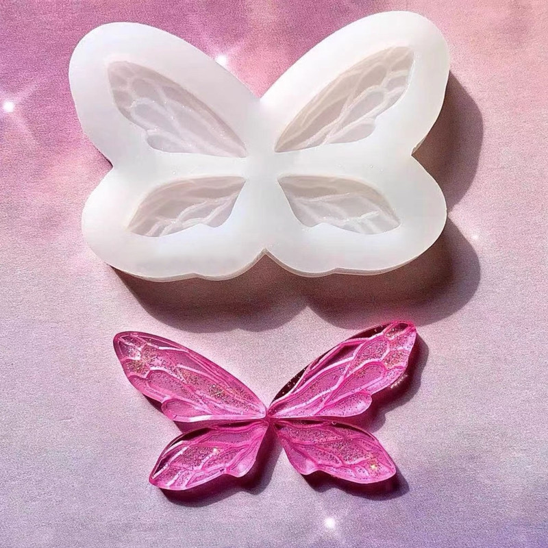 Butterfly Elf Wings futóhomok kiegészítők Kristály epoxigyanta forma szilikon forma barkácsolás dekoráció öntőeszközök
