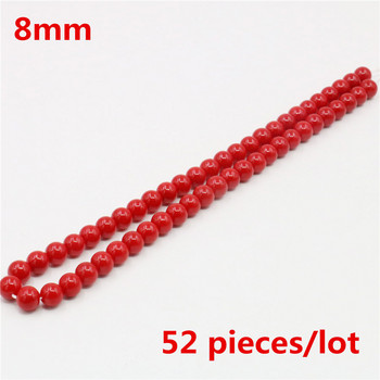 Χονδρική 3/4/6/8/10/12/14/16mm Red Shell Pearl Round Loose Beads For Jewelry Making Choker Making Diy Bracelet Jewellery