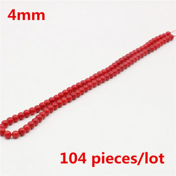 Χονδρική 3/4/6/8/10/12/14/16mm Red Shell Pearl Round Loose Beads For Jewelry Making Choker Making Diy Bracelet Jewellery