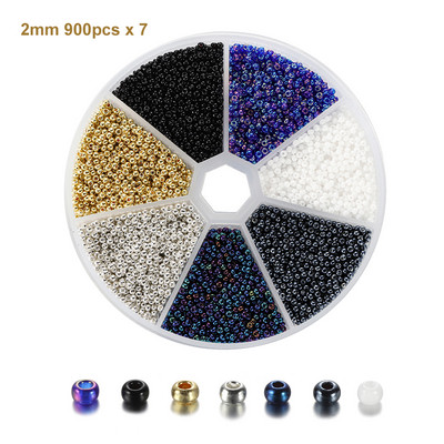 1 kutija staklenih perli sa češkim šarmom od kristala odstojnika staklenih perli za izradu nakita Kompleti za izradu ručno rađenog pribora Set dodataka