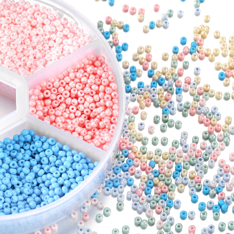 1 kutija staklenih perli sa češkim šarmom od kristala odstojnika staklenih perli za izradu nakita Kompleti za izradu ručno rađenog pribora Set dodataka