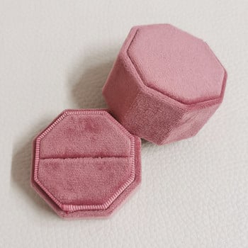 2023 Νέα Ροζ Οθόνη Δώρου για Δαχτυλίδι Σκουλαρίκια Κοσμήματα Βελούδινη θήκη Θήκη Συσκευασία Αποθήκευση κοσμημάτων Moonso pink vevlet box