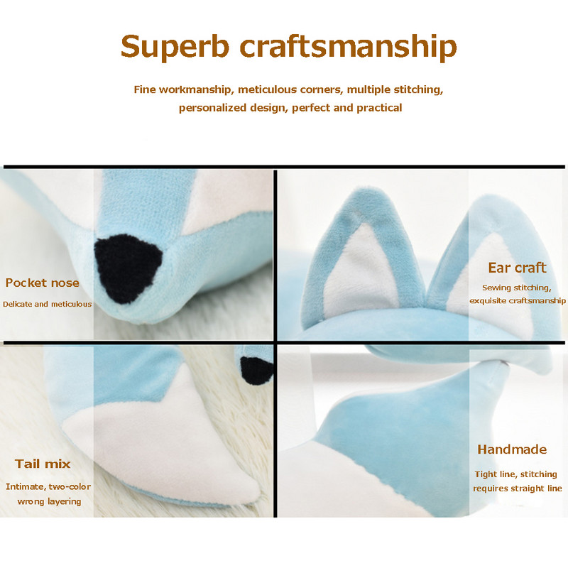 JINSERTA Lovely Fox Animal Pamuk Pamuk U Shape Jastuk za Vrat Automobil Kućni Putni Jastuk Nap Health Care Jastuk za djecu Kid Adult