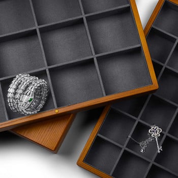 Oirlv κοσμήματα από μασίφ ξύλο πολυλειτουργική αποθήκευση Κουτί κοσμημάτων Κολιέ Κρεμαστό δαχτυλίδι Αποθήκευση Οθόνη Αποθήκευση κοσμημάτων
