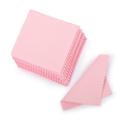 50db/csomag 8x8cm-es ezüst tisztítókendő Ezüst Gpld ékszer puha törlőkendő színes polírozó kendő egyedileg csomagolva