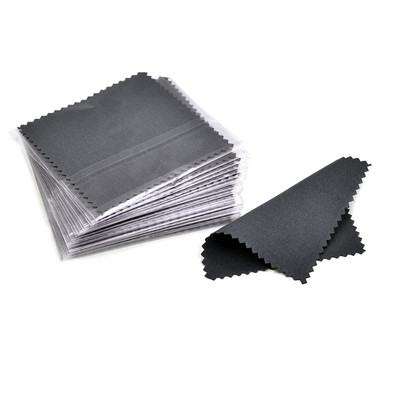 50db/csomag 8x8cm-es ezüst tisztítókendő Ezüst Gpld ékszer puha törlőkendő színes polírozó kendő egyedileg csomagolva