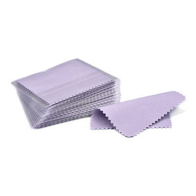 50db/csomag 8x8cm-es ezüst tisztítókendő Ezüst Gpld ékszer puha törlőkendő színes polírozó kendő egyedileg csomagolva