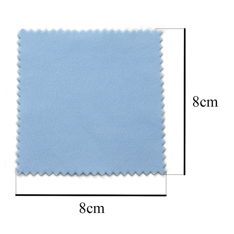 50db/csomag 8x8cm-es ezüst tisztítókendő Ezüst Gpld ékszer puha törlőkendő színes polírozó kendő egyedileg csomagolva