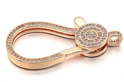 21*45 mm mesingane kubične cirkonske kopče za jastog, kukice za DIY pribor za nakit, mješovite boje, rupa: 3 mm, model: VK60