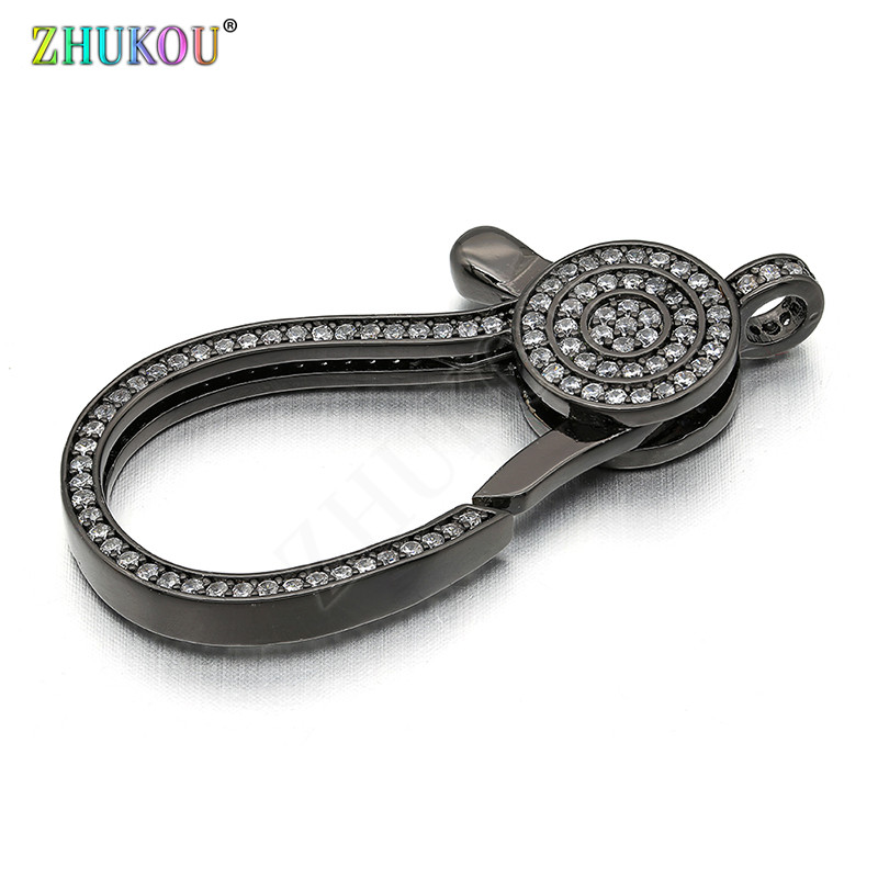 21*45 mm mesingane kubične cirkonske kopče za jastog, kukice za DIY pribor za nakit, mješovite boje, rupa: 3 mm, model: VK60