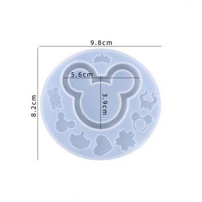 DIY kalup od kristalne epoksidne smole, zabavni Silikonski kalup za dvorac Mickey Head Castle Quicksand