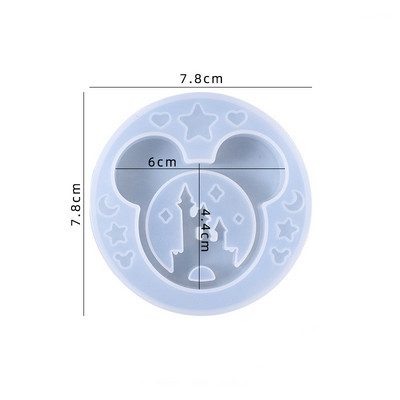 DIY kalup od kristalne epoksidne smole, zabavni Silikonski kalup za dvorac Mickey Head Castle Quicksand
