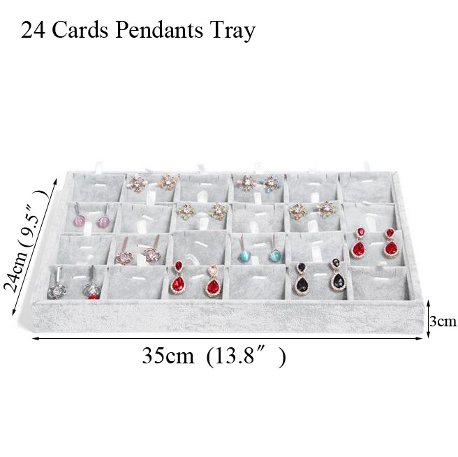 Modni ledeno sivi baršunasti pladanj za nakit Kutija za pohranu nakita Držač za sat Ogrlica Prsten Naušnice Privjesak Serija organizatora Izložba