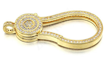 24 * 50 mm-es sárgaréz cirkónium homár kapcsok horgok barkács ékszerleletekhez, vegyes színben, lyuk: 3,5 mm, modell: VK62