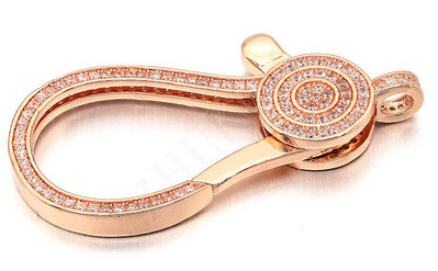 24 * 50 mm-es sárgaréz cirkónium homár kapcsok horgok barkács ékszerleletekhez, vegyes színben, lyuk: 3,5 mm, modell: VK62