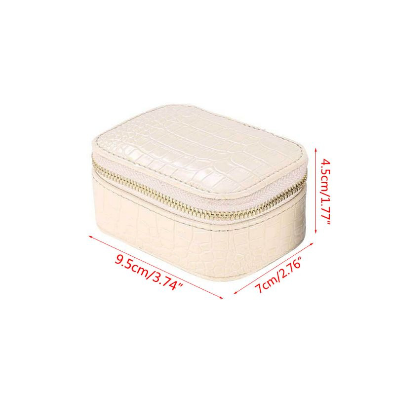 Δερμάτινο κοσμηματοπωλείο Lady PU Δερμάτινο κοσμηματοπωλείο Δαχτυλίδι Κιβώτιο αποθήκευσης Βιτρίνα φορητής οργάνωσης κοσμημάτων για κολιέ