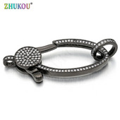 18*44 mm mesingane kubične cirkonske kopče, kukice za DIY pribor za nakit, mješovite boje, rupa: 3 mm, model: VK65