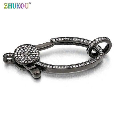 18*44 mm mesingane kubične cirkonske kopče, kukice za DIY pribor za nakit, mješovite boje, rupa: 3 mm, model: VK65