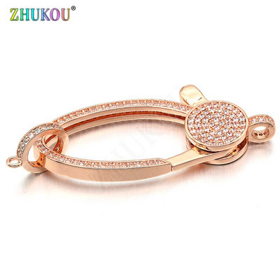 18*44 mm mesingane kubične cirkonske kopče, kukice za DIY pribor za nakit, mješovite boje, rupa: 3 mm, model: VK65