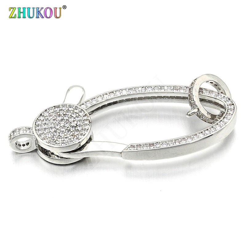 18*44 mm mesingane kubične cirkonske kopče, kukice za DIY pribor za nakit, mješovite boje, rupa: 3 mm, model: VK65