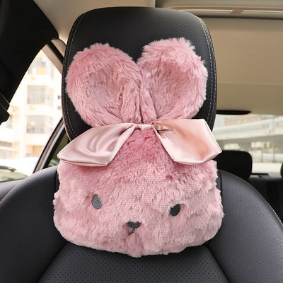 Cartoon Προσκέφαλο αυτοκινήτου Μαξιλάρια λαιμού βελούδινη πλάτη καθίσματος Μαξιλάρι οσφυϊκής υποστήριξης Κάλυμμα ώμου για ζώνη ασφαλείας Universal αξεσουάρ αυτοκινήτου