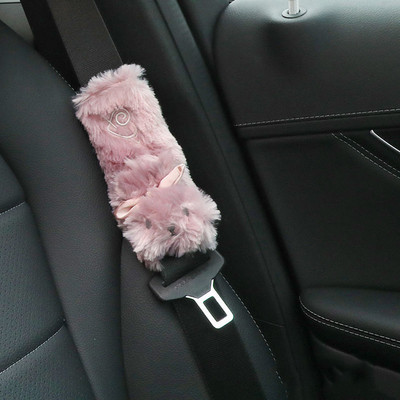 Cartoon Προσκέφαλο αυτοκινήτου Μαξιλάρια λαιμού βελούδινη πλάτη καθίσματος Μαξιλάρι οσφυϊκής υποστήριξης Κάλυμμα ώμου για ζώνη ασφαλείας Universal αξεσουάρ αυτοκινήτου