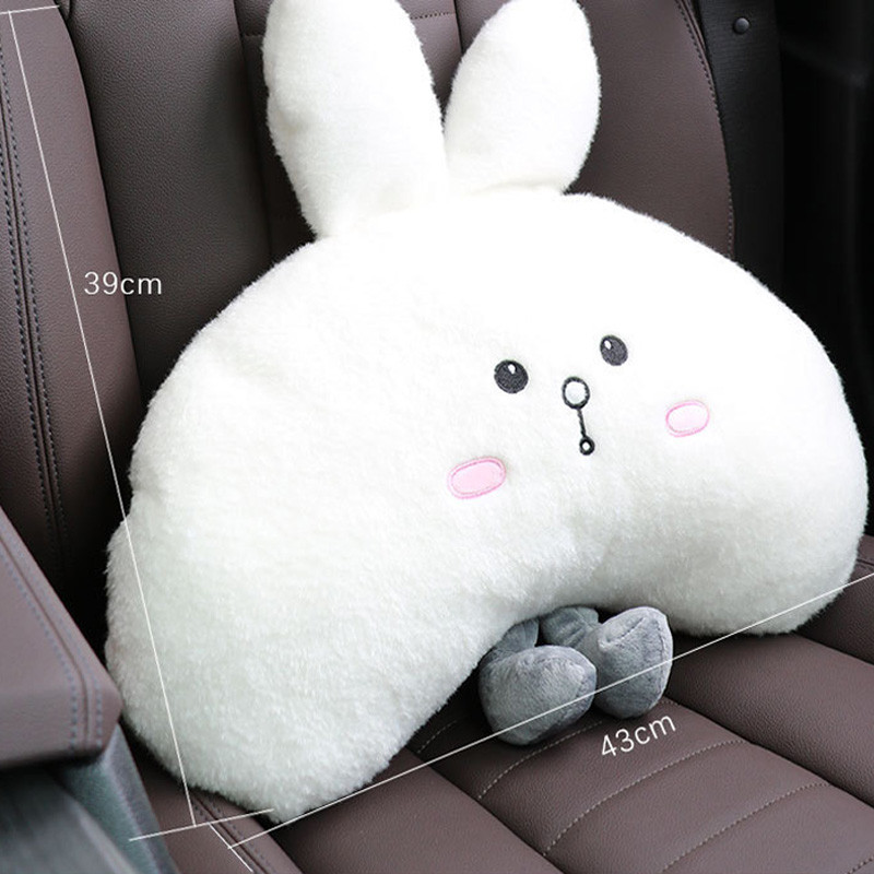Slatki zec Auto Jastuk za vrat Crtić Jastuk za naslon za glavu Meka lumbalna potpora za struk Sigurnosni pojas Navlaka za pojas Univerzalni dodaci za automobil