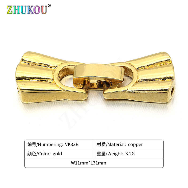 11*31 mm mesingani kubni cirkonij zlatne boje, kopče, kukice za diy pribor za nakit, model: VK33