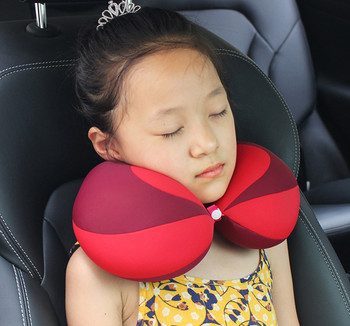JINSERTA U-образна възглавница Kids Newbron Travel Neck Pillow For Car Headlest Air Cushion Child Car Seat Head Support Infant Baby