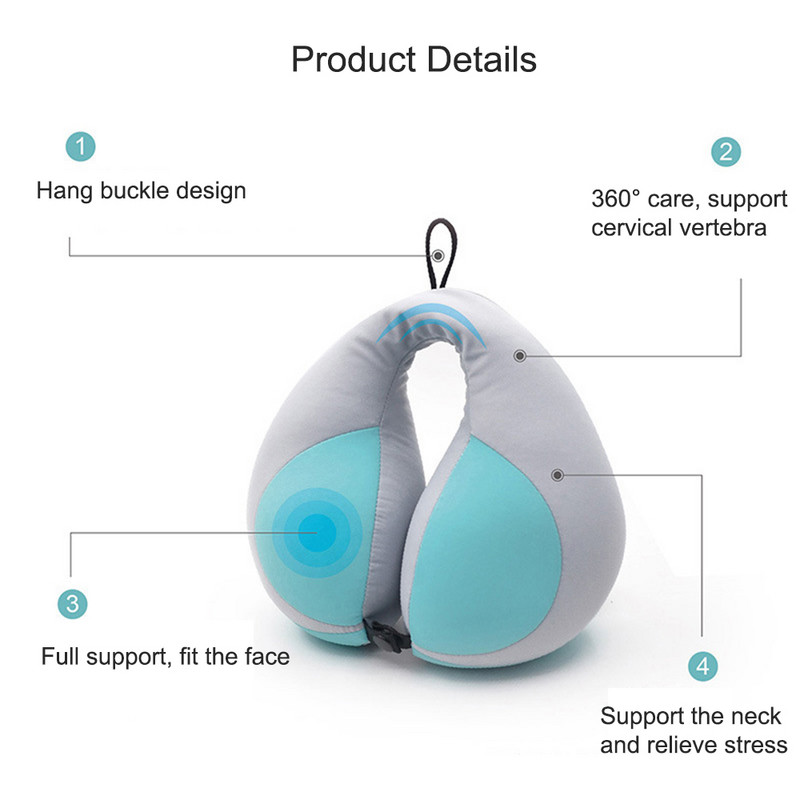 JINSERTA Jastuk u obliku slova U dječji Newbron Putni jastuk za vrat Za automobil Naslon za glavu Zračni jastuk Dječja autosjedalica Potpora za glavu Dojenče Beba