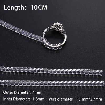 4 kom/lot Alat za prozirne prstenove na bazi spirale Alat za promjenu veličine prstena Podešivač veličine prstena Stezač Reduktor za promjenu veličine za nakit