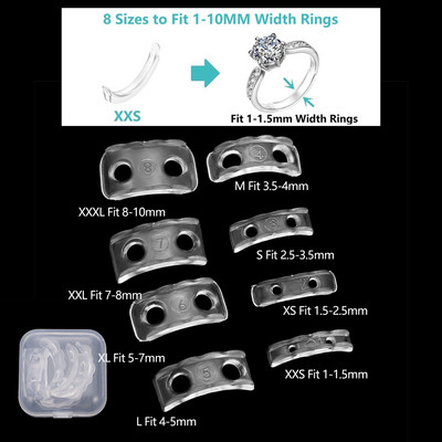 4 kom/lot Alat za prozirne prstenove na bazi spirale Alat za promjenu veličine prstena Podešivač veličine prstena Stezač Reduktor za promjenu veličine za nakit