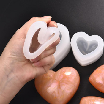 Καλούπι Ρητίνης κοσμήματος 3D Diamond Love Heart Shaped Mold UV Epoxy for Jewelry Making Tools