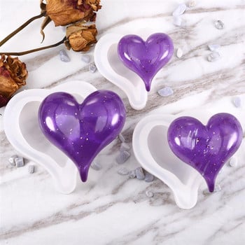 Καλούπι Ρητίνης κοσμήματος 3D Diamond Love Heart Shaped Mold UV Epoxy for Jewelry Making Tools