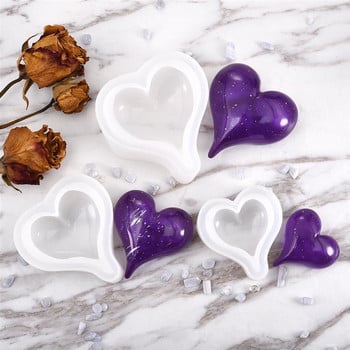 Καλούπι Ρητίνης κοσμήματος 3D Diamond Love Heart Shaped Mold UV Epoxy for Jewelry Making Tools