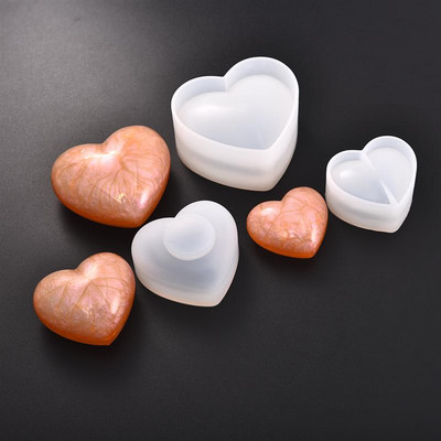 Resin Jewelry Mold 3D Diamond Love Heart Shaped Mould UV Epoxy For Jewelry Making Tools