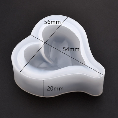 Smolasti kalup za nakit 3D dijamantni kalup u obliku srca u obliku UV epoksida za alate za izradu nakita